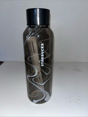 Starbucks Glass Gray Swirl Reusable Bottle